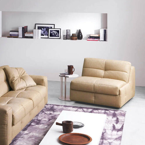 Chauffeuse contemporanea - PIUMA - Pol 74 - in tessuto / letto / beige