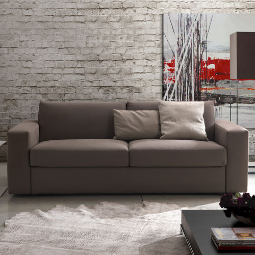 Divano letto - Pol 74 - contemporaneo / in tessuto / in pelle