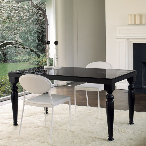 Tavolo classico - S56.CESARE  - XABITAre - in vetro / in HPL / con supporto in legno