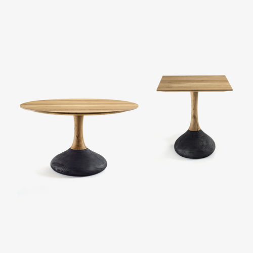 Tavolo contemporaneo - DECANT - RIVA 1920 - in legno massiccio / in cedro / con supporto in legno massiccio