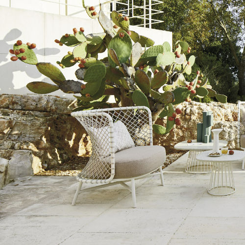 Poltrona contemporanea - CHARME - Roberti Rattan - in tessuto / in acrilico / in acciaio termolaccato