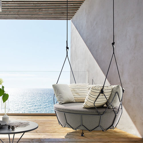 Sedia sospesa contemporanea - GRAVITY - Roberti Rattan - da esterno / da interno / in tessuto