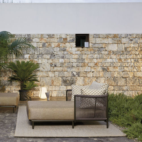 Chaise longue contemporanea - QUEEN - Roberti Rattan - in tessuto / in poliestere / in polipropilene