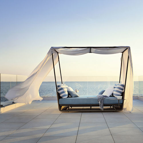 Dormeuse contemporanea - PORTOFINO  - Roberti Rattan - in tessuto acrilico / in rattan / in alluminio