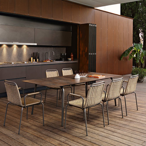 Tavolo contemporaneo - PORTOFINO  - Roberti Rattan - in alluminio / in HPL / in corda