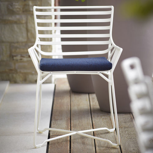 Sedia da giardino contemporanea - HAMPTONS GRAPHICS - Roberti Rattan - da esterno / in alluminio / in tessuto