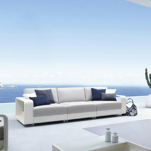 Divano modulare - HAMPTONS - Roberti Rattan - contemporaneo / per terrazza / in tessuto