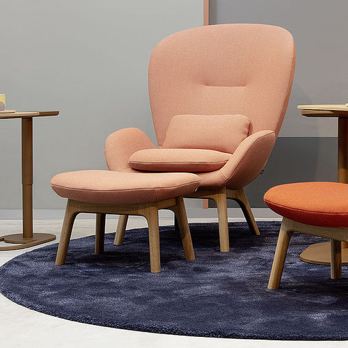 Poltrona contemporanea - 594 - Rolf Benz Ag & KG - in pelle / in tessuto / in acciaio