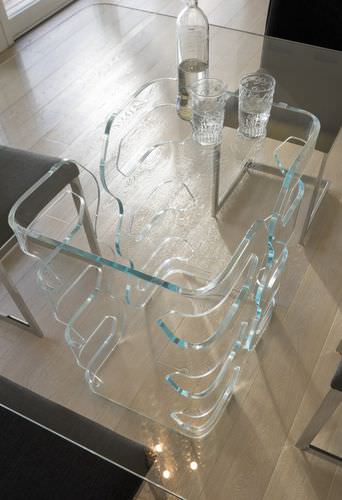 Tavolo da pranzo contemporaneo - GLENN - ANTONELLOITALIA - in vetro / in vetro temprato / rettangolare