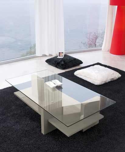 Tavolino basso contemporaneo - ZEN - ANTONELLOITALIA - in legno / in vetro / in legno laccato