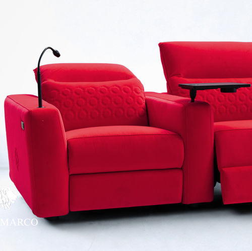 Poltrona per cinema in velluto - ACCESSORY series - SAN MARCO - home cinema / rossa / imbottita