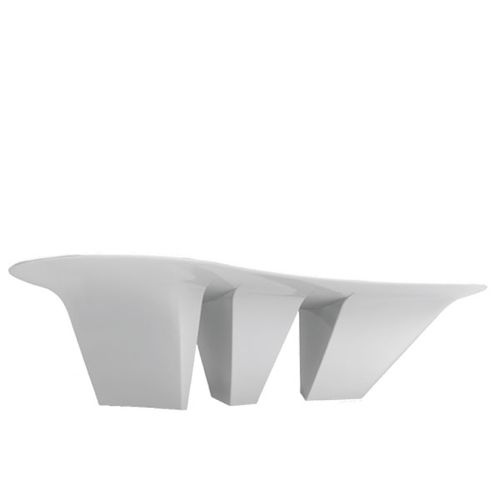 Tavolo design originale - LIENA PUNTO DOPPIA LINEA - Sawaya & Moroni - in resina / rotondo / ovale