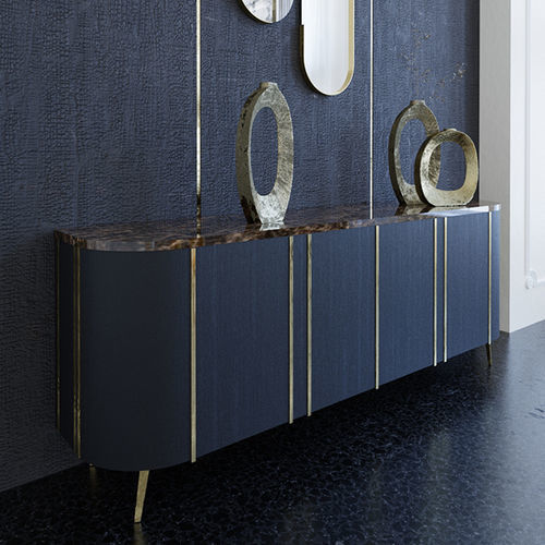 Credenza contemporanea - MOON - Scandal Home Couture - in metallo / in pelle / in marmo