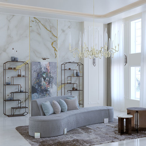 Divano a semicerchio - MOON SILHOUETTE - Scandal Home Couture - contemporaneo / in velluto / senza braccioli