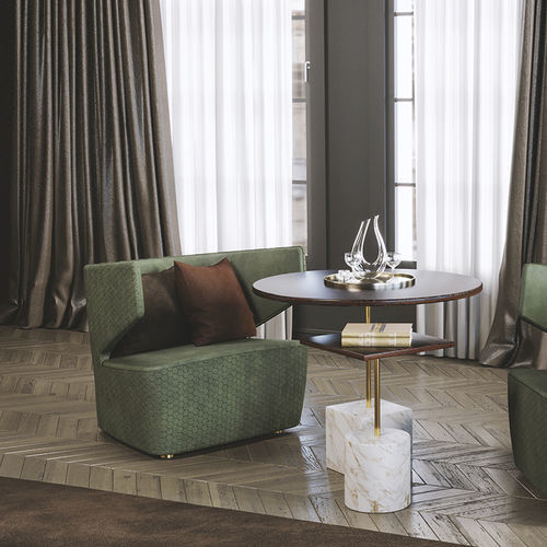 Poltrona contemporanea - EMBRACE - Scandal Home Couture - in velluto / verde / da sala