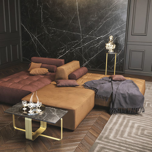 Chaise longue contemporanea - STELLAR - Scandal Home Couture - in velluto / da sala / marrone