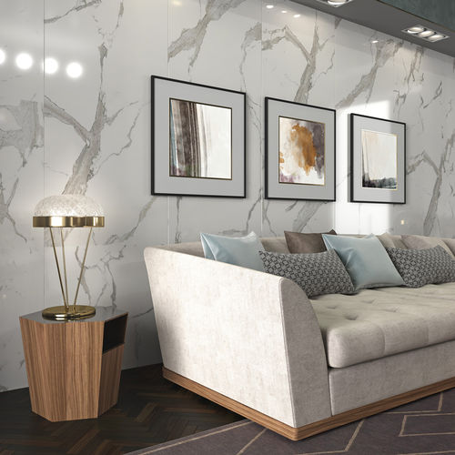 Tavolo d'appoggio contemporaneo - INTRIGUE - Scandal Home Couture - impiallacciato in legno / in vetro / in pelle