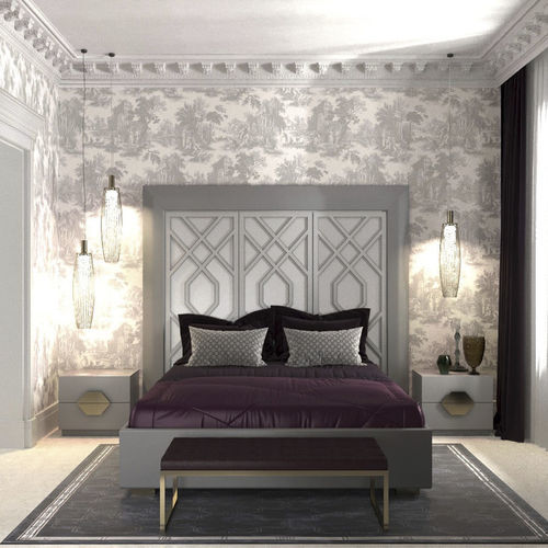 Letto matrimoniale - INTRIGUE - Scandal Home Couture - contemporaneo / imbottito / con testiera