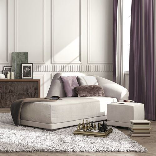 Dormeuse contemporanea - BILBAO - Scandal Home Couture - in pelle / in tessuto / con supporto in legno