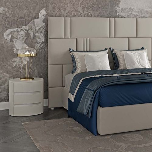 Comodino contemporaneo - SOHO - Scandal Home Couture - in legno laccato / con supporto in legno laccato / ovale