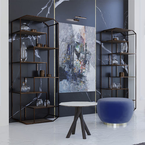 Libreria contemporanea - Angle - Scandal Home Couture - in legno / in metallo laccato / nera