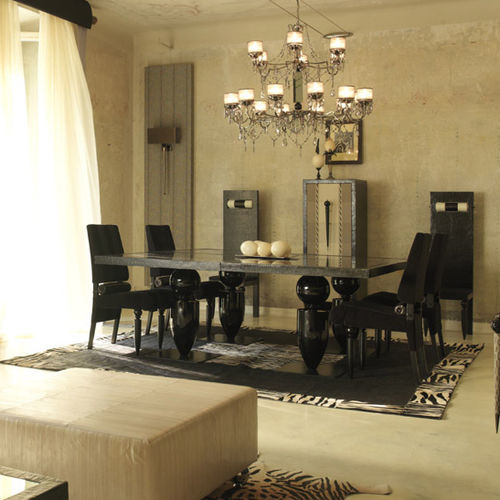 Sedia da pranzo contemporanea - SIAMO DONNE - Scandal Home Couture - da sala / in pelle / con supporto in legno