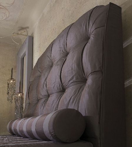 Testiera per letto matrimoniale - PASCIA - Scandal Home Couture - contemporanea / in seta / grigia