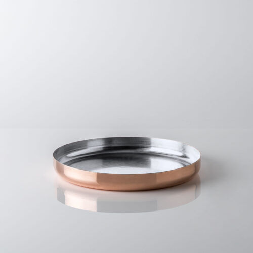 Piatto piatto - DROP - Schoenhuber Franchi - rotondo / in argento / in rame