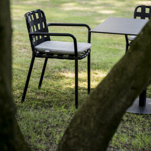 Sedia da giardino contemporanea - SHIRE - Schoenhuber Franchi - da esterno / in tessuto / con supporto in metallo