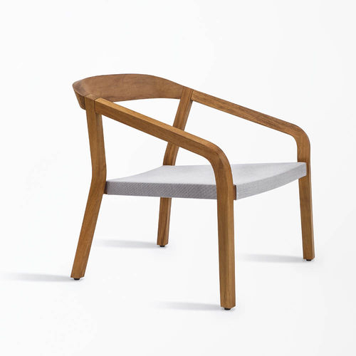 Poltrona contemporanea - PURE  - Schoenhuber Franchi - in Batyline® / in iroko / fatta a mano