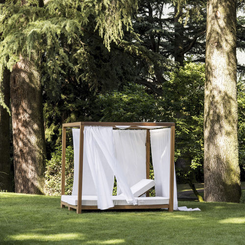 Letto da giardino a baldacchino - JAVA - Schoenhuber Franchi - matrimoniale / contemporaneo / reclinabile