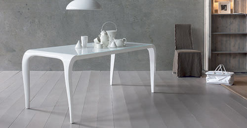 Tavolo contemporaneo - ARTU - Sedit - in vetro / rettangolare / allungabile
