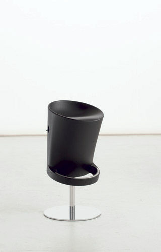 Sgabello da bar design originale - ZEN EASY - Sedit - con supporto in metallo / nero