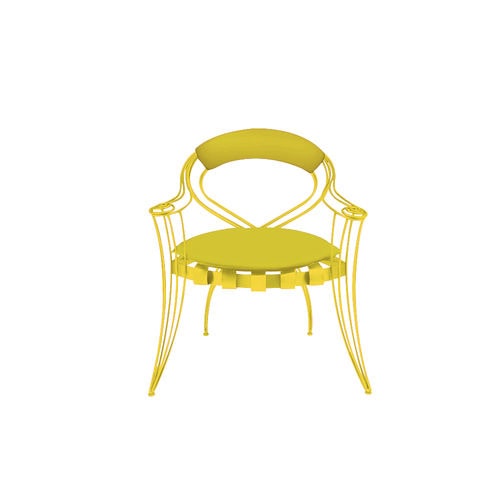 Sedia da giardino in stile - GARDEN - Sergio Villa Mobilitaly - da esterno / in ferro / con supporto in ferro