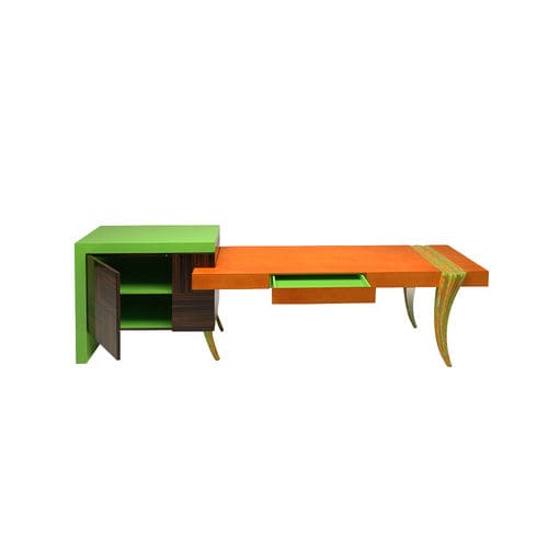 Scrivania da terra - Opus - Sergio Villa Mobilitaly - in stile / in legno / in pelle