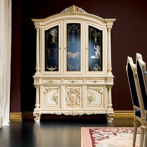 Credenza con alzata in stile - TALIA  - Silik - in legno / in vetro