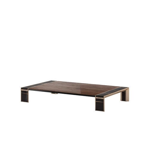 Tavolino basso contemporaneo - Desire  - Siwa Soft Style Home - in legno / con supporto in metallo / rettangolare