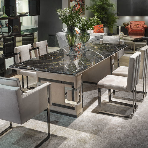 Tavolo da pranzo contemporaneo - Vertigo - Siwa Soft Style Home - in marmo / con supporto in legno massiccio / con supporto in compensato
