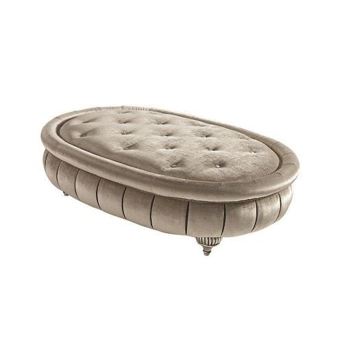 Poggiapiedi chesterfield - First Lady - Siwa Soft Style Home - in tessuto / in faggio / in legno massiccio