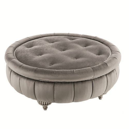 Poggiapiedi chesterfield - First Lady - Siwa Soft Style Home - in tessuto / in faggio / in legno massiccio
