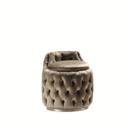 Sgabello chesterfield - Tres Chic - Siwa Soft Style Home - in tessuto / con supporto tessuto / imbottito