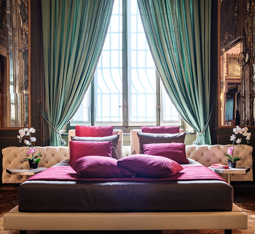 Letto matrimoniale - Character  - Siwa Soft Style Home - chesterfield / imbottito / con testiera