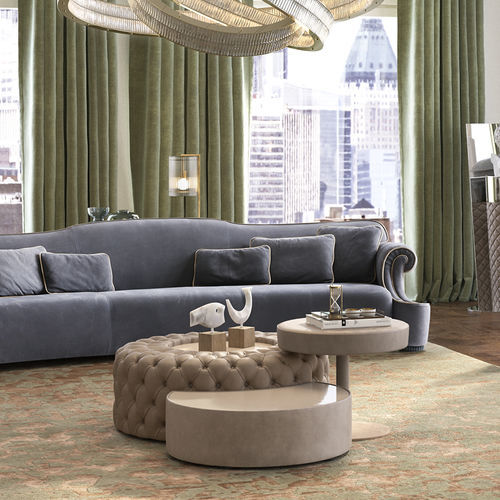 Tavolino basso chesterfield - Orion  - Siwa Soft Style Home - in pelle / in tessuto / con supporto in cuoio