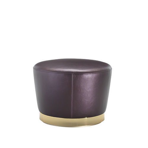 Pouf contemporaneo - Voile  - Siwa Soft Style Home - in pelle / in metallo / tondo