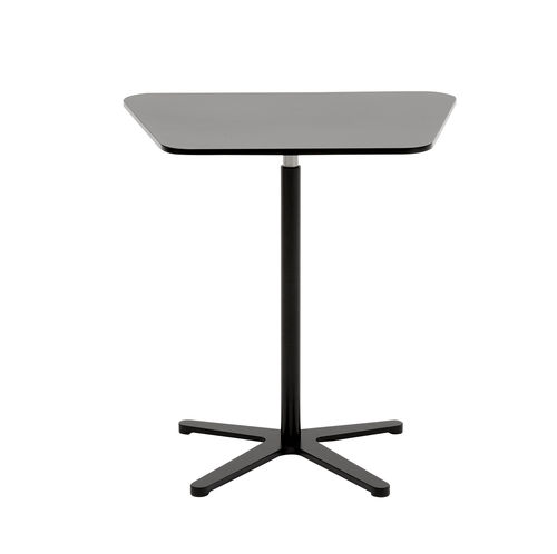 Tavolo d'appoggio contemporaneo - XO - SOFTLINE - in acciaio / con supporto in acciaio / trapezoidale