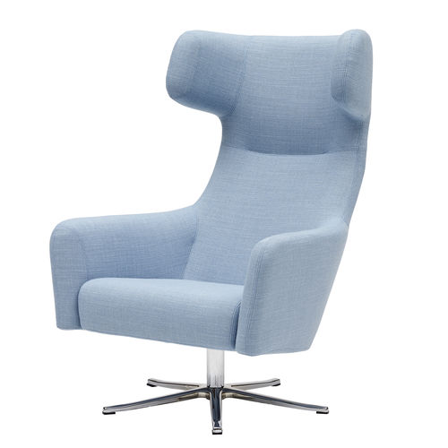 Poltrona contemporanea - HAVANA - SOFTLINE - in tessuto / in alluminio / a orecchioni