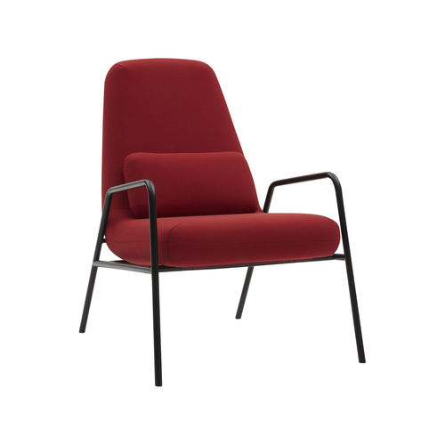 Sedia design scandinavo - NOLA - SOFTLINE - da interno / in tessuto / con supporto in acciaio