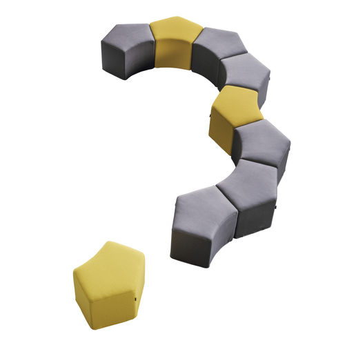 Pouf contemporaneo - PAUSE - SOFTLINE - in tessuto / modulare / con rivestimento rimovibile