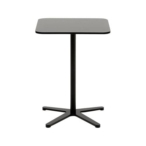 Tavolo d'appoggio contemporaneo - XO FIX - SOFTLINE - in acciaio / con supporto in acciaio / quadrato