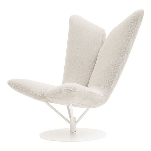 Chauffeuse contemporanea - ANGEL - SOFTLINE - in tessuto / in acciaio cromato / con schienale alto